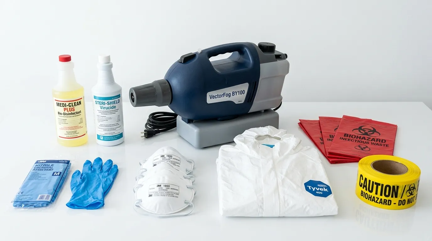 Professional biohazard remediation crew working in Cutler Bay